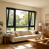 Fenêtre à battant et à bascule en aluminium à rupture de pont thermique de luxe personnalisée XIYATECH, double vitrage à rupture de pont thermique pour villa