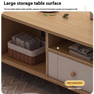 <span class=keywords><strong>Table</strong></span> basse moderne en bois massif <span class=keywords><strong>de</strong></span> style nordique avec jambe simple pour salon chambre location chambre parfaite comme <span class=keywords><strong>table</strong></span> à thé d'appoint canapé - Product Image 2