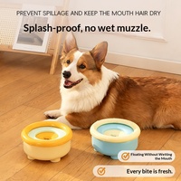 Gamelle flottante moderne anti-fuite en PP pour animaux de compagnie, gamelle à alimentation lente pour chien, pour une consommation sans désordre, personnalisable, accessoires durables pour animaux de compagnie