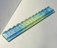 Support de Mahjong en Acrylique Bleu Ciel et Orange Corail de 20 Pouces avec Bord Festonné, Personnalisable, Cadeau