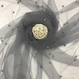 Tessuto in Tulle Colorato con Perline WFB-201 Keering, Rete Morbida con Perle Nude per Abiti da Sposa e Veli - Product Image 3