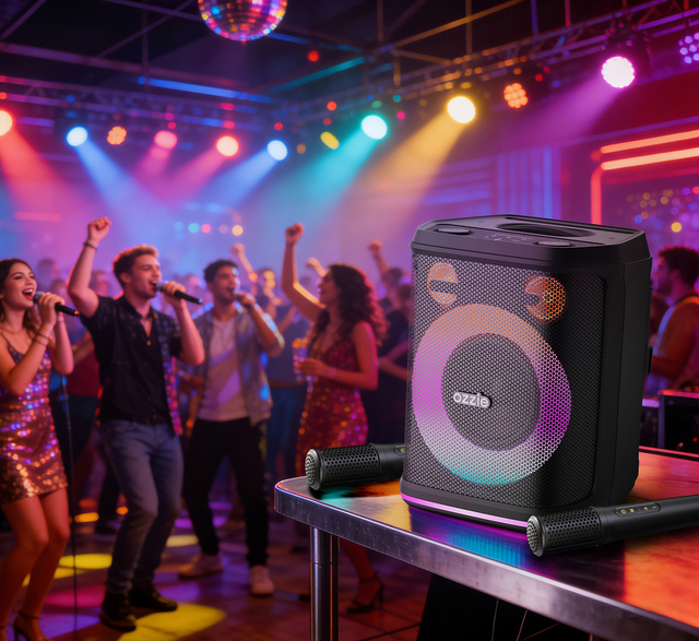 Caixas De Som Karaoke Party Speaker 100W RMS with RGB Light Support Mic Guitar Super Bass Portable Size for Outdoor