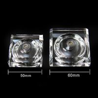 Base LED Economica per Esposizione di Cristalli, Supporto Luminoso Colorato per Cubi di Cristallo 50x50x80mm e 60mm