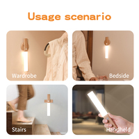 Lampe de nuit LED intelligente 2026 rechargeable à fixation murale avec détecteur de mouvement pour chambre et couloir, lumière à induction corporelle