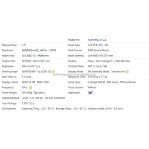 NL8048BC19-02BD NL8048BC19-02 NL8048BC19-02C NL8048BC19-02KD จอ LCD ใหม่เอี่ยม - Product Image 4