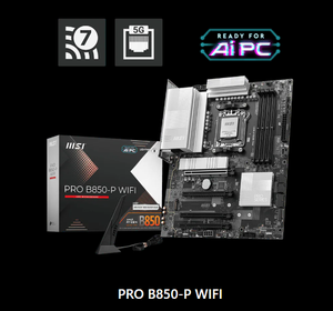 เมนบอร์ด PRO B850-P WIFI LGA1700 ATX รองรับ DDR5 WiFi 6 PCIe 5.0 M.2 สำหรับซีพียู Intel เจนเนอเรชั่น 12 13 14 - Product Image 2