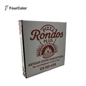 Cajas de <span class=keywords><strong>Pizza</strong></span> Corrugadas Impresas Personalizadas al por Mayor, Caja de Cartón para Empaque de Entrega de Alimentos con Logotipo - Product Image 2