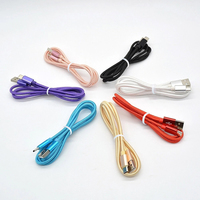 Câble de charge rapide USB Type-C en nylon tressé avec tête métallique, câble de données USB, plusieurs couleurs, haute qualité