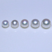 Perles d'eau douce naturelles AAAAA de 7-11 mm, blanc brillant, sans défaut, forme bouton semi-circulaire, certifiées, pour la fabrication de bijoux