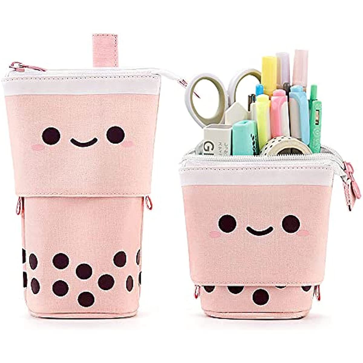 Pencil Case Makeup Pouch Stand UP Christmas Gift Kids Pen Holder Organizer Cosmetics Bag Kawaii Stationary
