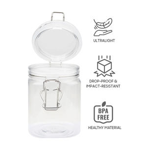 Récipients de cuisine légers Offre Spéciale Pot en PET étanche à l'eau pour pâtes de 740ml avec caution et fermeture à gâchette - Product Image 4