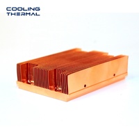 Radiateur à ailettes en cuivre sur mesure pour électronique à flux de chaleur élevé