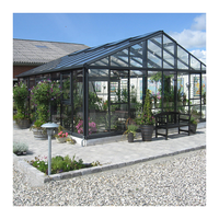 Serre étanche aluminium toit triangulaire hiver jardin maison préfabriquée Lowes solarium autonome meubles de véranda