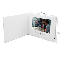 Livre d'or vidéo LCD personnalisé de 10 pouces pour les mariages Livre d'invitation vidéo de style audio et téléphonique Brochure vidéo numérique