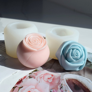 Moule en silicone 3D en forme de <span class=keywords><strong>rose</strong></span> superposée, design réaliste de sculpture florale pour la pâtisserie DIY, bougies parfumées, résine, plâtre, artisanat et décoration - Product Image 4