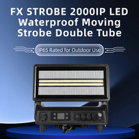 Luz Estroboscópica Móvil LED IP65 Resistente al Agua, Doble Tubo, 1500W, Blanco Frío RGB DMX RDM, para Eventos y Conciertos al Aire Libre