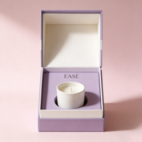 Boîte à bougies magnétique de luxe GOTOP avec laminage mat et estampage à chaud doré, plateau intérieur antichoc pour bougies d'aromathérapie