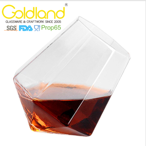 カスタムユニークなウイスキーグラス口吹きクリエイティブロッキングウイスキーグラスウォブリークリスタルウイスキータンブラー - Product Image 5