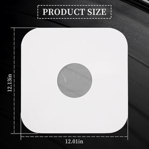 Pochettes intérieures pour disques vinyles en plastique blanc de 12 pouces, 33 tours, avec coins, imperméables, écologiques, transparentes, non toxiques, recyclables - Product Image 2