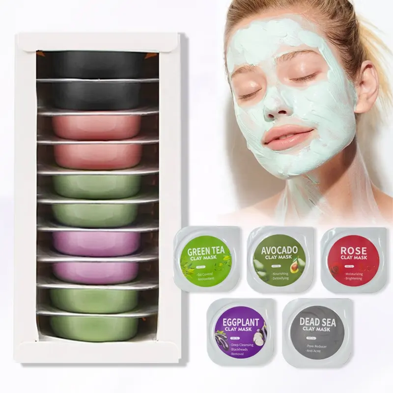 Ton maske für Frauen Hautre paratur Öl Haut kontrolle Mini Reise größe Kapsel packung Ton maske Geschenkset Tiefen reinigende Ton stift maske