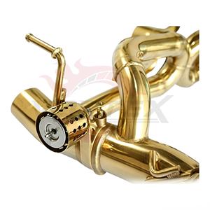 Sistema de Escape Catback Vortex de Titanio Chapado en Oro con Tubos con Válvulas para Ferrari 488 GTB Spider 3.9T 2015-2019, Kits de Modificación Atornillables - Product Image 5