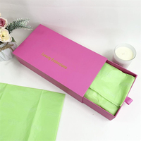 Confezione di lusso personalizzata con Logo in lamina d'oro scatola regalo rigida in cartone rosa scatola scorrevole parrucca Extension per capelli scatole da imballaggio