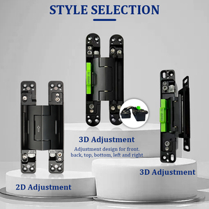 Factory Direct Sales Aluminum Alloy Matt Black Invisible Hidden <strong>Hinges</strong> 2D Adjustable Self-Closing Hydraulic Concealed <strong>Hinge</strong> - Product Image 3