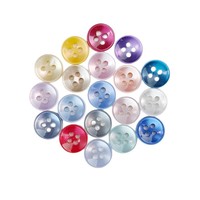 Kancing Resin Bentuk Mangkuk 2.9mm, Kancing Empat Lubang untuk Dekorasi Pakaian