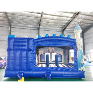 Castillo Inflable Azul Personalizado para Niños Pequeños, Casa de Brinco, Parque Infantil al Aire Libre, Castillo Inflable Combinado - Product Image 3