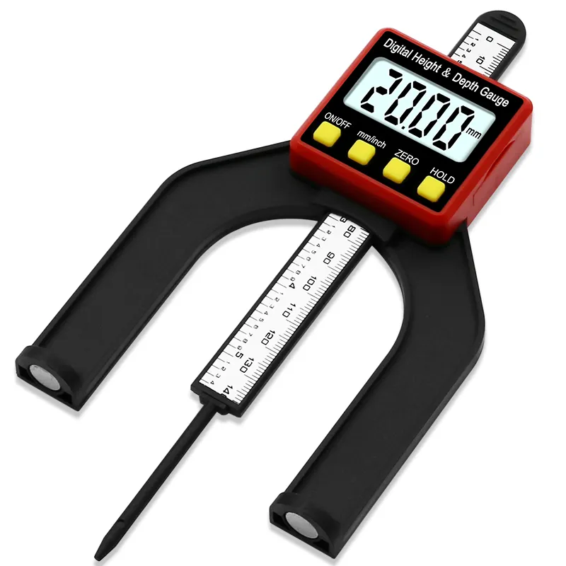 Dijital derinlik göstergesi LCD yükseklik göstergeleri kaliperleri ile manyetik ayak yönlendirici masa ağaç İşleme ölçüm araçları