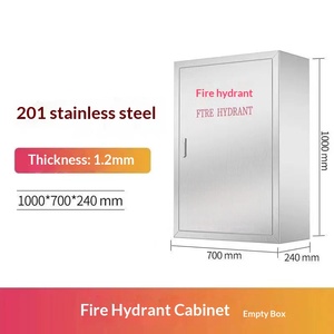 Armario contra incendios de acero inoxidable, caja vacía, 650x450x220mm, montado en la pared, armario de almacenamiento de equipos contra incendios para interiores y exteriores - Product Image 5
