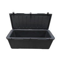 Glacière de pêche et de chasse rotomoulée 240QT avec bouchon de vidange Roues Poignées Coffre à glace pour stockage et transport de fruits de mer Bac à poisson isolé
