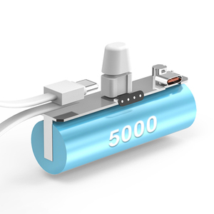 Power Bank OEM Mini da 5000mAh con Cavo Integrato, Caricabatterie Portatile Rapido da 22.5W, Design a Capsula per Smartphone - Product Image 4