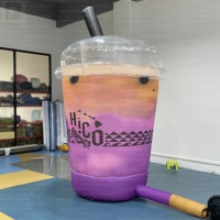 Gobelet à thé au lait gonflable géant de 3 m (10 pi) avec logo personnalisé imprimé, pour publicité extérieure, gobelet à café gonflable pour la promotion de la marque