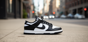 Nike Wmns <span class=keywords><strong>Dunk</strong></span> <span class=keywords><strong>Low</strong></span> Black White Chaussures décontractées pour femmes en cuir véritable à lacets bout rond toutes saisons - Product Image 2
