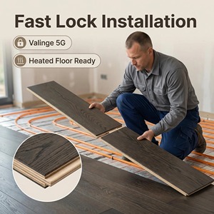 <span class=keywords><strong>Plancher</strong></span> chauffant compatible : Parquet contrecollé en frêne 1210x190x15mm avec âme multicouche en bouleau, système de pose Valinge Click pour pièces chauffées - Product Image 1