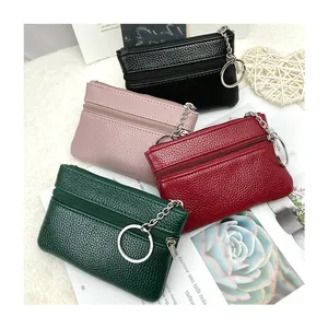 Wholesale Suppliers Custom Coin Purse Keychain New Designer Women Wallet 2023 Leather Mini Coin Purse