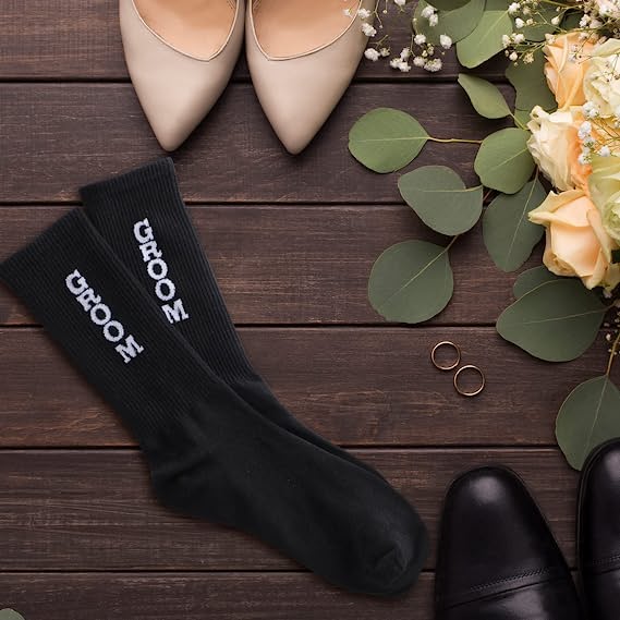 strapless open back dress Men's Black Wedding Party Dress Socks — Carolee's main image 1