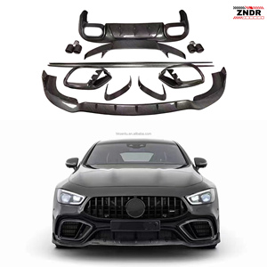 Kit carrosserie pour Mercedes AMG GT63, style Babos amélioré, en fibre de carbone : Lame avant, jupes latérales, diffuseur, spoiler, tuyau d'échappement - Product Image 1