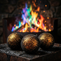 Boules de feu colorées, boules de feu changeantes de couleur pour feu de camp, brasero, camping en plein air et accessoires de randonnée