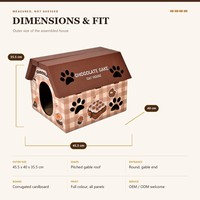 Maison pour chat en carton motif gingham en forme de gâteau au chocolat avec griffoir en forme de tranche de gâteau pour chats d'intérieur, vente en gros, direct usine