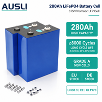 AUSLI LF280K 3.2V 280Ah Cellule de batterie prismatique LiFePO4 896Wh 8000 cycles pour stockage d'énergie solaire ESS Vente en gros