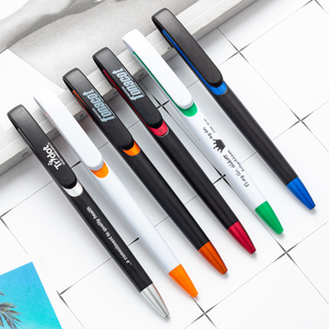 Promotional Plastic Ballpoint <b>Pen</b> Custom Logo Banner Sports Style Multi-Functional Novelty Writing Width 1.0mm Black/Blue Ink - Product Image 5