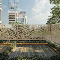 Panneau de séparation moderne découpé au laser, balustrade métallique pour terrasse, remplissages de balustrade Paito, escalier, balcon, qualité hospitalière, résistant à la rouille