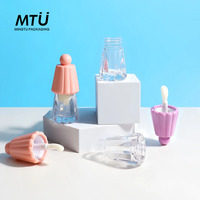 Emballage cosmétique vide personnalisé, flacon de gloss à lèvres en plastique, matériau ABS+AS, tube de gloss à lèvres de 6 ml pour rouge à lèvres liquide, blush