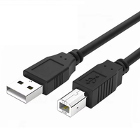 Cable de Transferencia de Datos USB 2.0 Tipo A Macho a Tipo B Macho, Blindado y Chapado en Níquel, de Xput, en Varias Longitudes de 1 a 10 Metros, para Impresora y Escáner