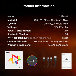 Adaptador Inalámbrico Carplay con Conexión Bluetooth Odm Oem Cp2A-M Ai Box, Conexión por Cable a Inalámbrica para Car Play, Android Auto, Youtube, Mirrorlink - Product Image 5