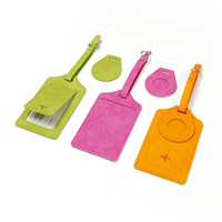 Étiquette de bagage de voyage promotionnelle, étiquette de nom personnalisée, étiquette de bagage en cuir PU de qualité supérieure avec porte-étiquette Air Tag