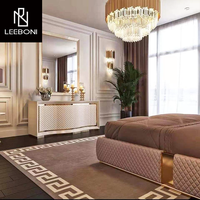 Neues Modernes Design Hochwertiges Luxus-Doppelbett aus Weichem Leder in Super-King-Size-Größe mit Bettrahmen