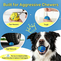 Pet Chew Toys Free Food Grade ETPU Chew Ball Quick Dry Pet Toys for Apartment Puppy Teething Entertainment